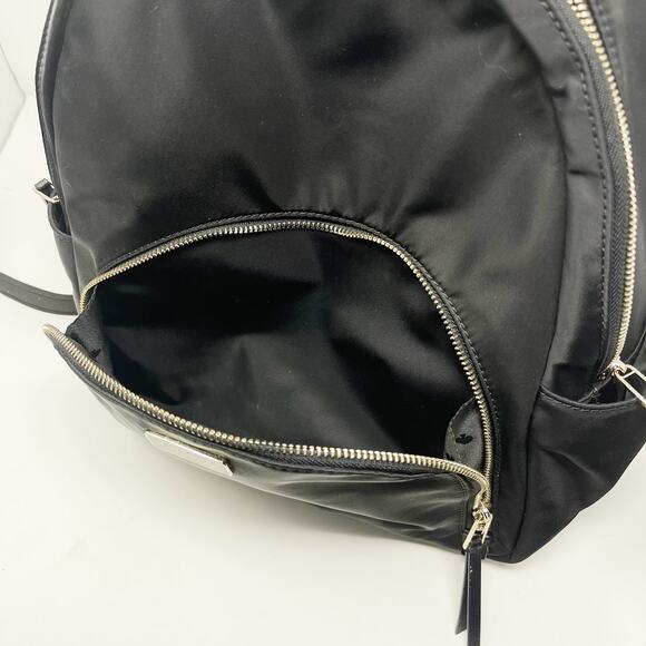 Kate Spade Black Dawn Backpack Nylon Zip Closure Front Pocket Waterbottle Slip - Picture 13 of 13
